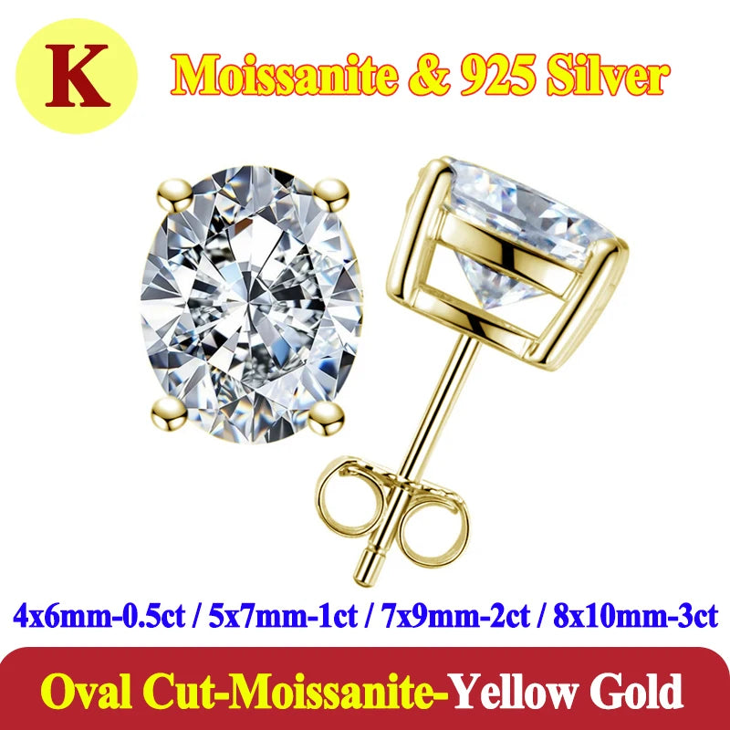 0.5-3 Carat Moissanite Studs