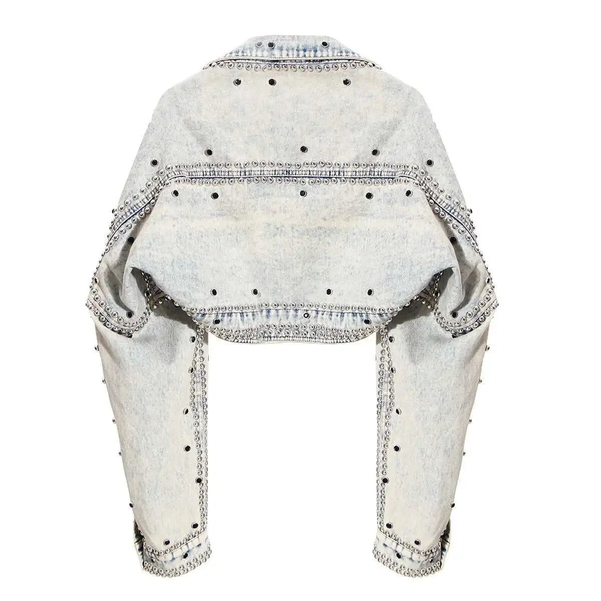 Patchwork Rivet Denim Jacket
