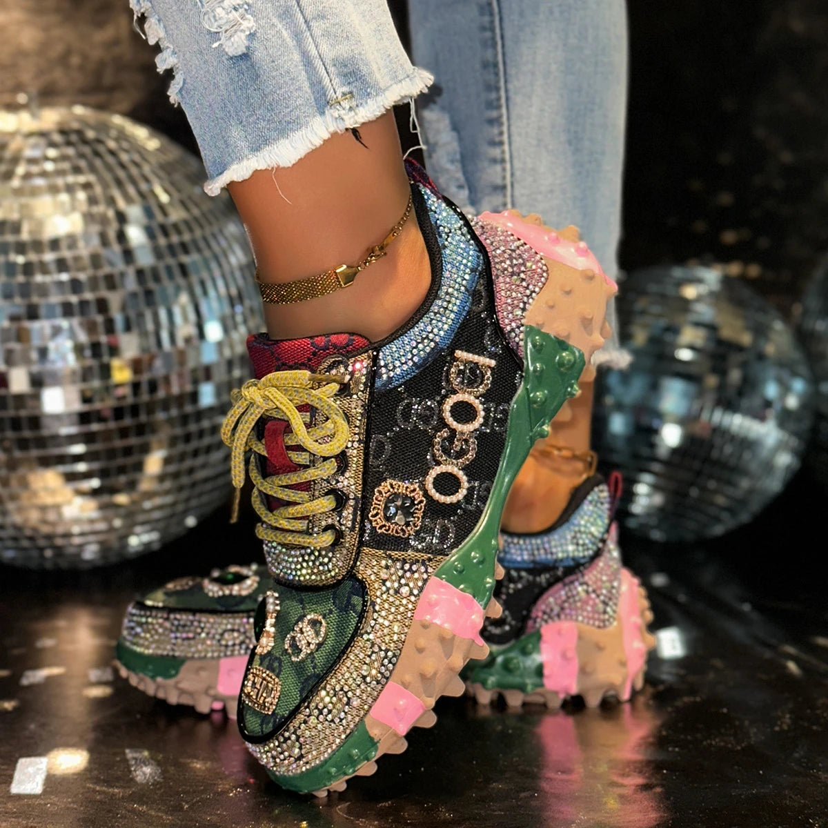 Rhinestone Sneakers