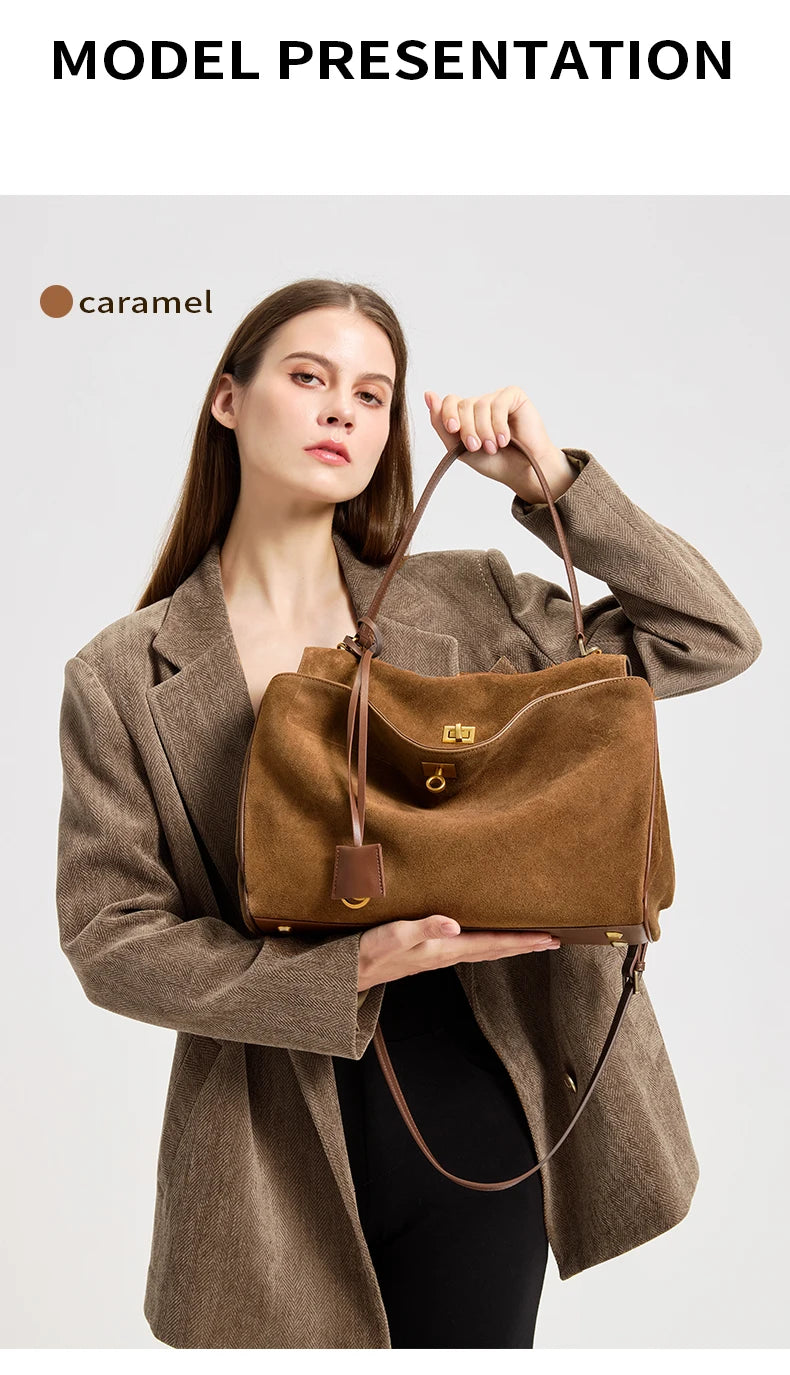 Suede genuine leather Bag