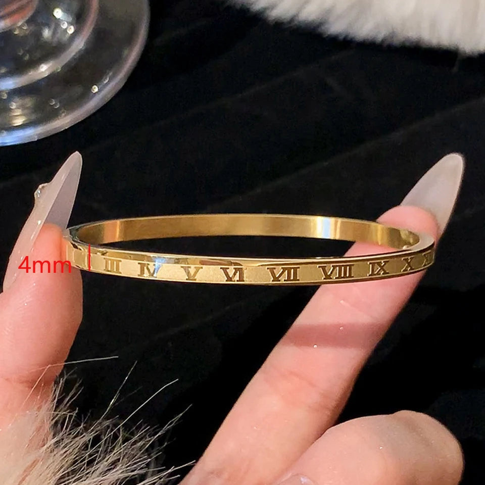 Sparkling Zirconia Stainless Steel Bracelets