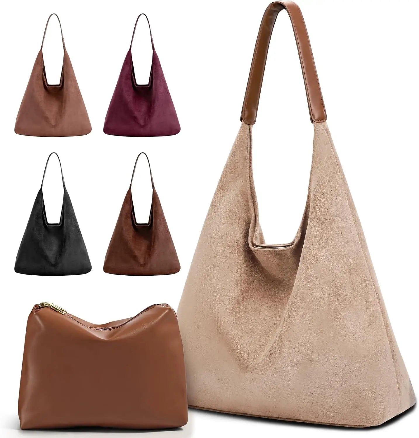 Vintage Suede Tote Bag