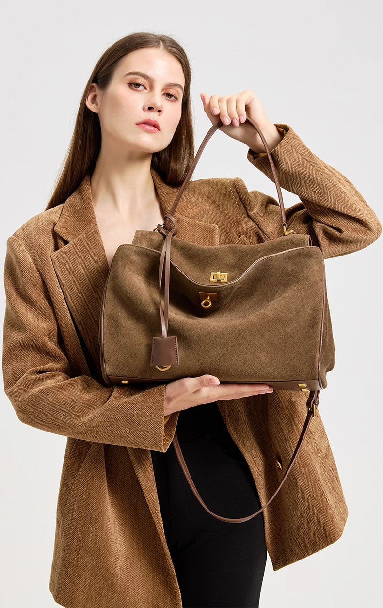 Suede genuine leather Bag