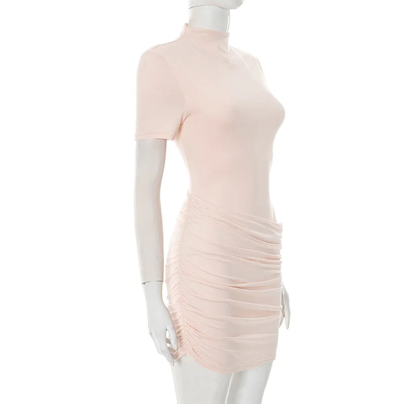 Hollowed Out Short Sleeve Mini