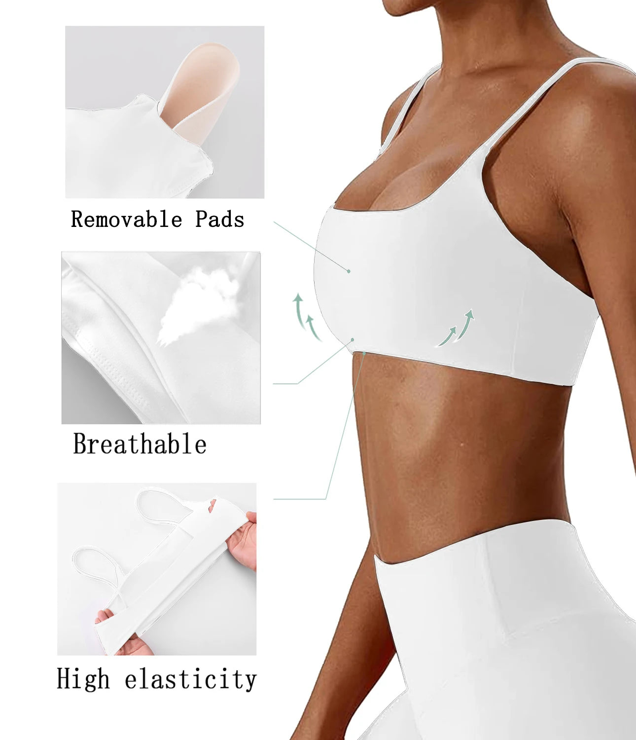 Square neck Sports Bra