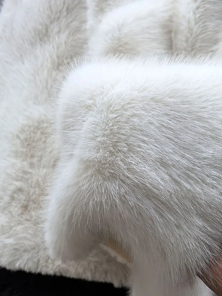 Cropped Faux Fur Coat