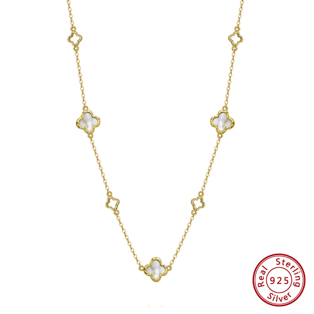 Hollow Clover Chain Necklace