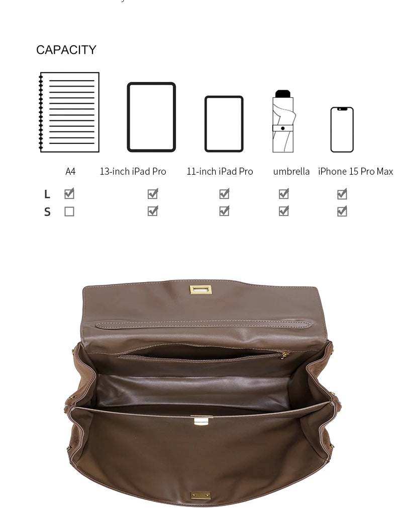 Suede genuine leather Bag