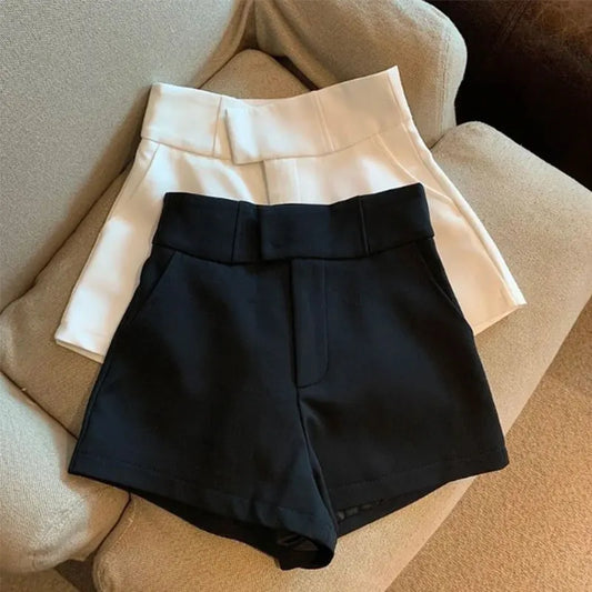 High Waisted A Line Slim Shorts