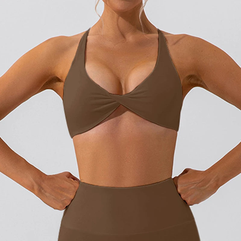 Cross Back Yoga Bra