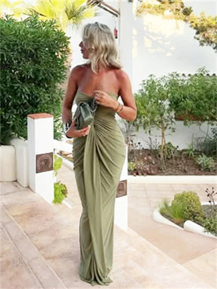 Strapless Ruched Dress