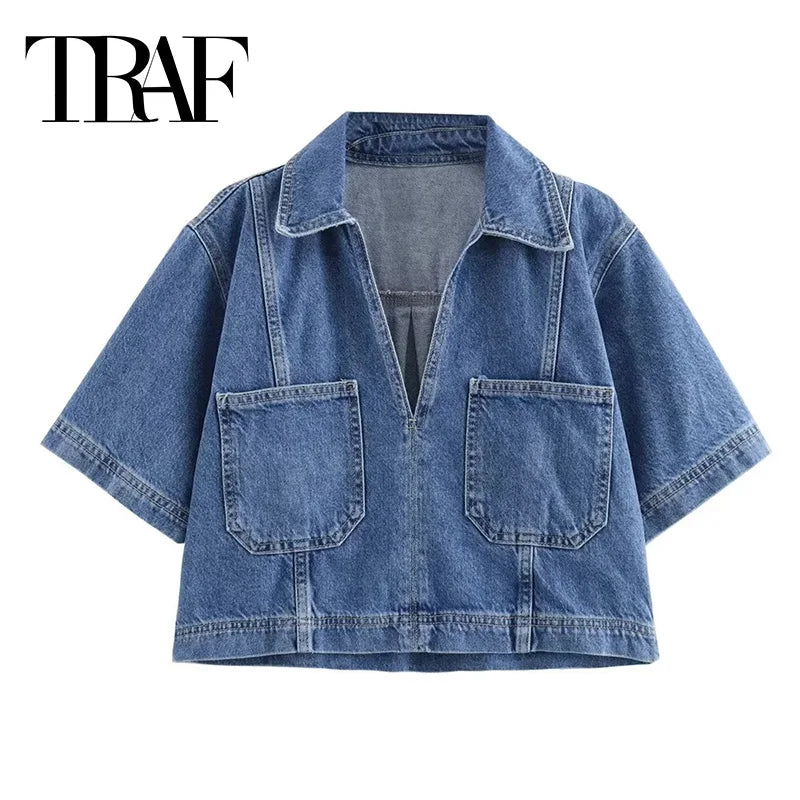 Denim Crop and Skort set